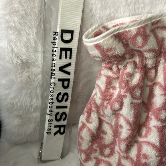 Dior cute pink and cream terry large drawstring bucket bag with pouch - Picture 5 of 17